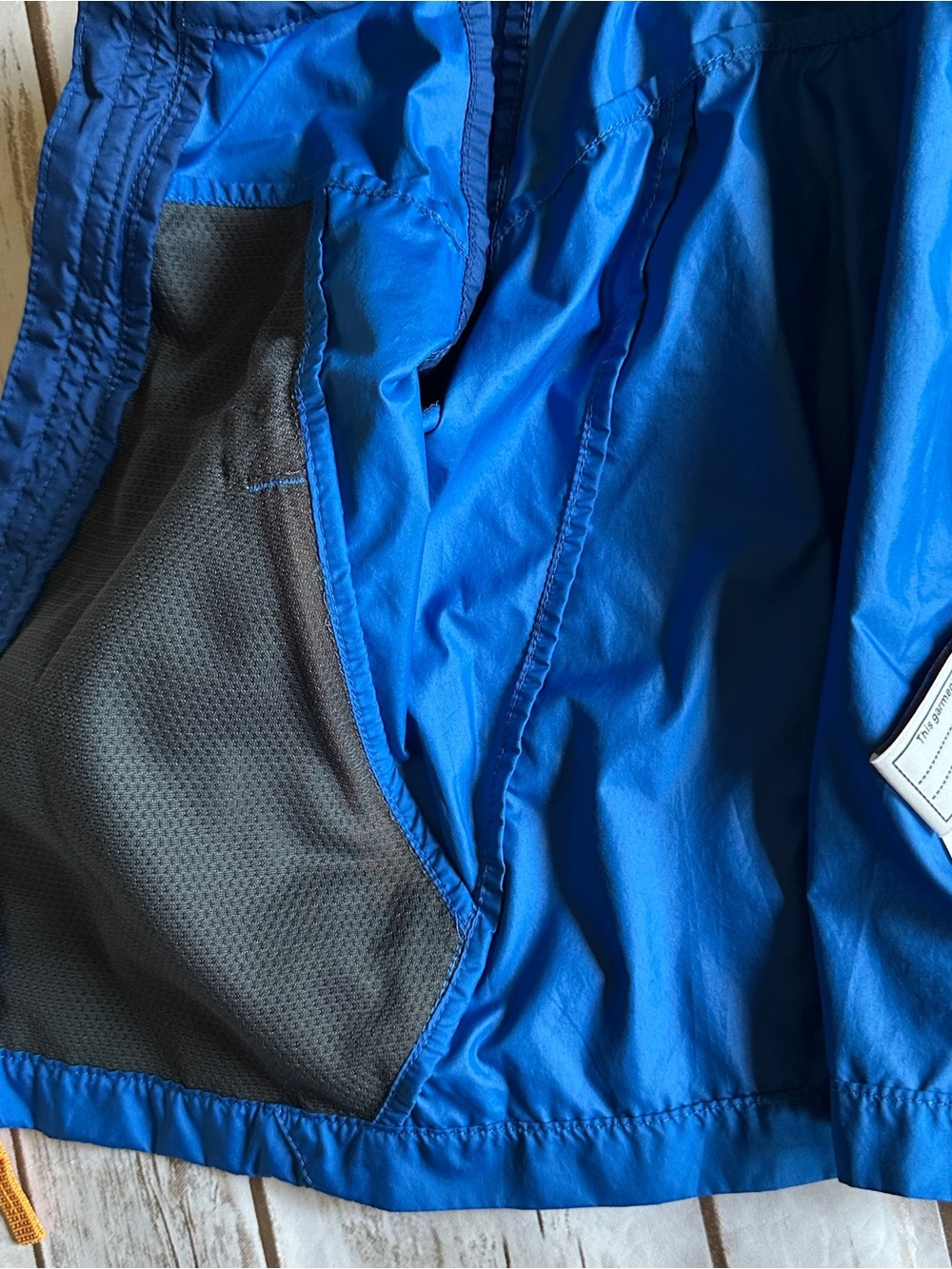 Patagonia blue jacket light wear jacket removable hood vguc 12/18 - Picture 12 of 13